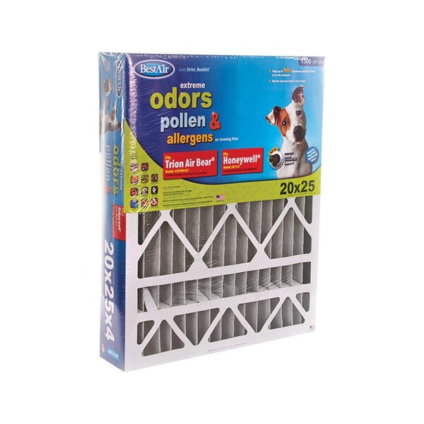 Bestair 20 x 25 x 4 in. Pleated Air Filter, 3PK BE4789 - main